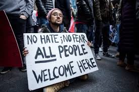 NO HATE NO FEAR ALL PEOPLE ARE WELCOME HERE