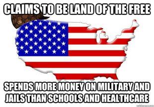 Claims to be the land of the free . . .