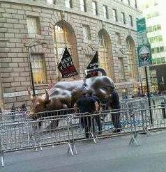 The WalL Street Bull and the Wall Street Cages