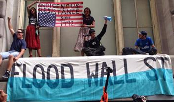 Native Americans at Flood Wall Street