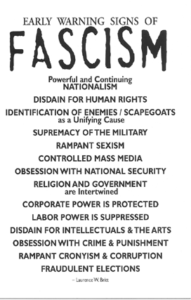 FASCISM Early Warning Signs