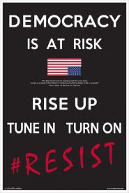 Democracy is at risk. Rise Up. Turne In. Turn on. RESIST
