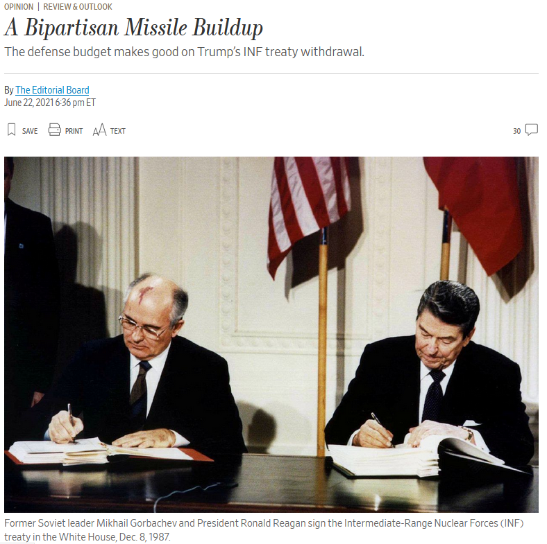 WSJ: A Bipartisan Missile Buildup 