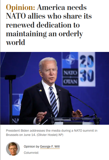 WaPo: America needs NATO allies who share its renewed dedication to maintaining an orderly world