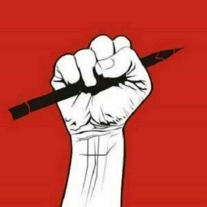 The raised fist and the mighty pen